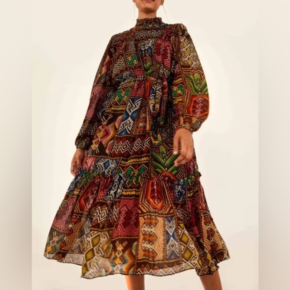 FARM Rio Dresses & Skirts - Farm Rio Dress Rauti Midi Dress in Small Multicolor